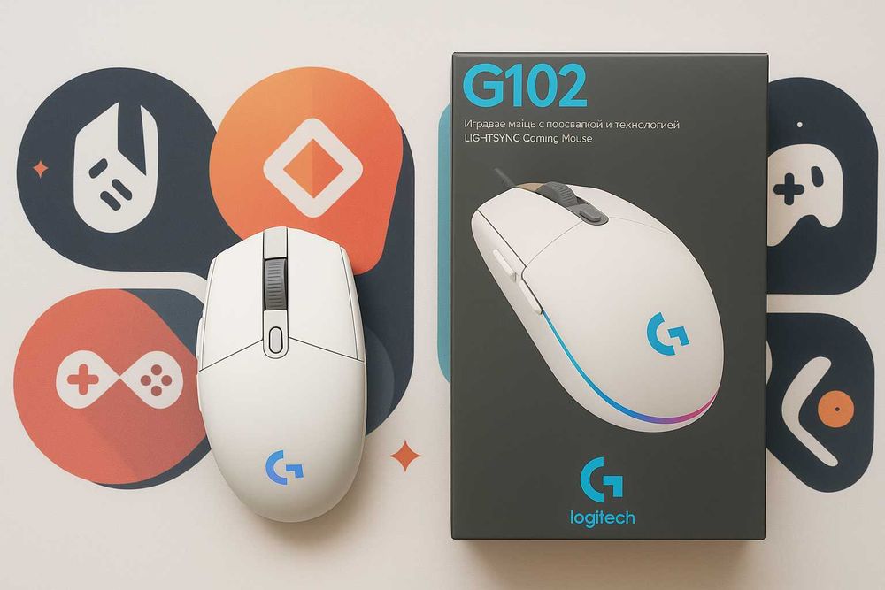 Mouse Gaming LOGITECH G102 LIGHTSYNC, 8000 dpi, alb