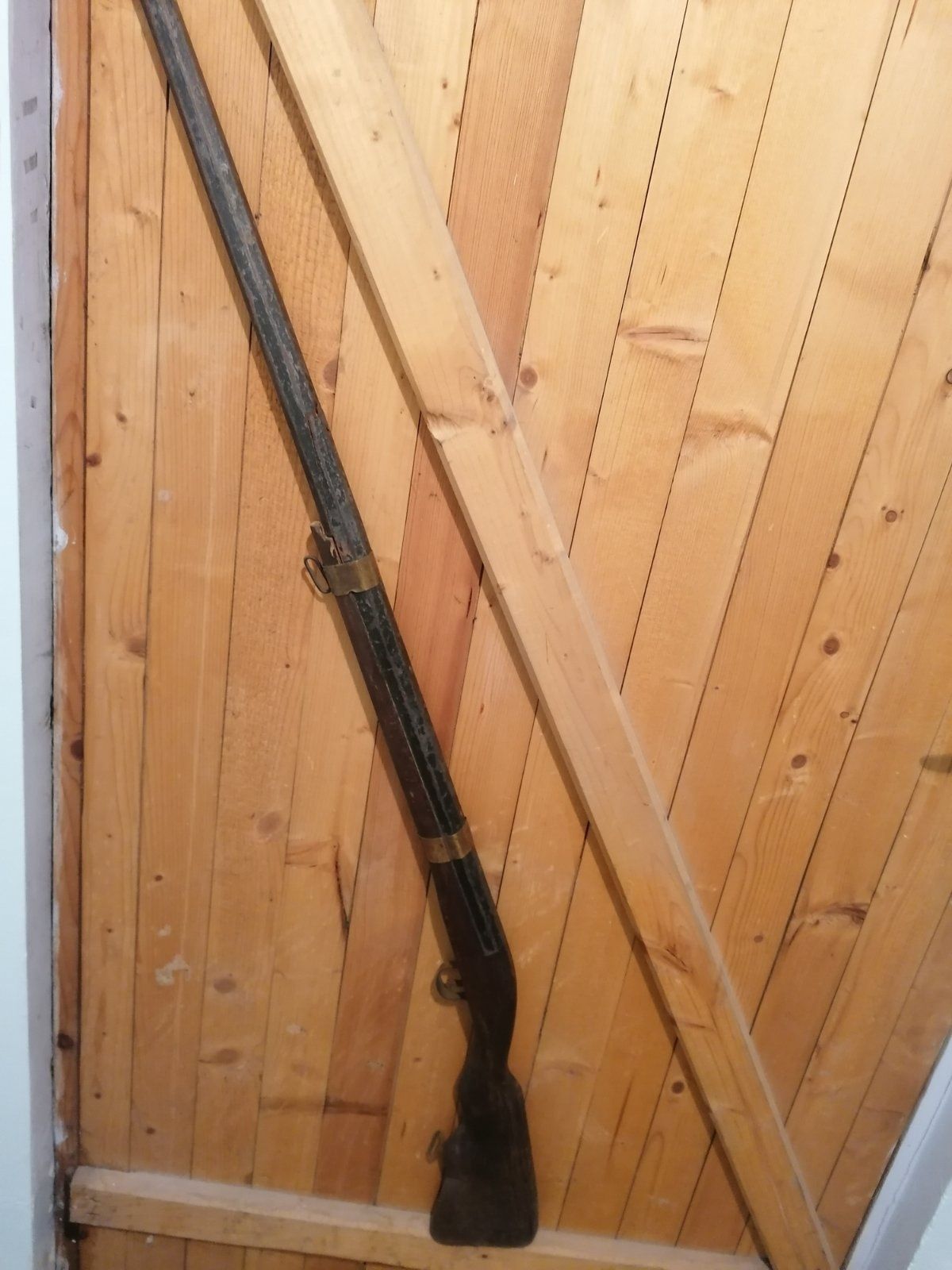 Модел дървена Стара пушка за декорация