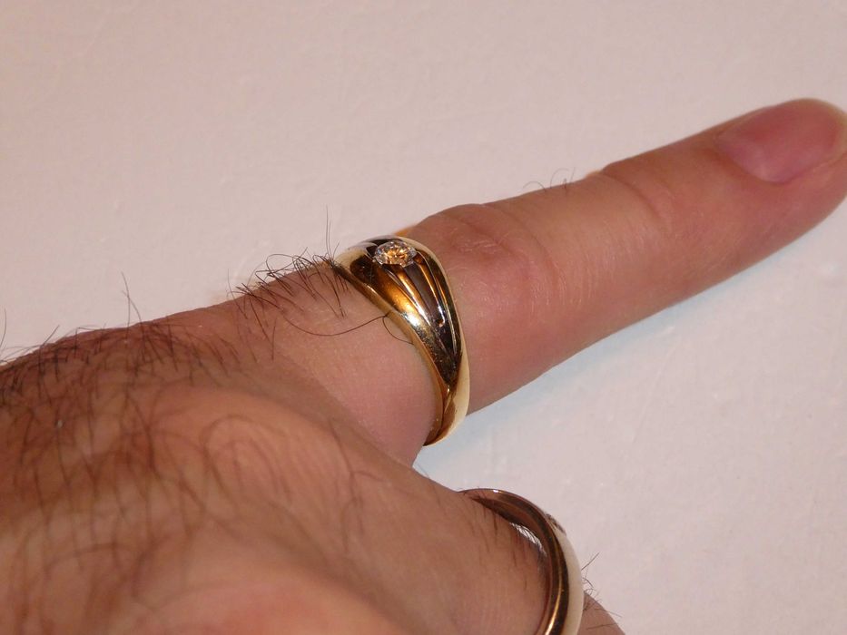 INEL AUR 18K + 1 Diamant = 0.25ct. - Model Deosebit - Vintage - 4.7g !