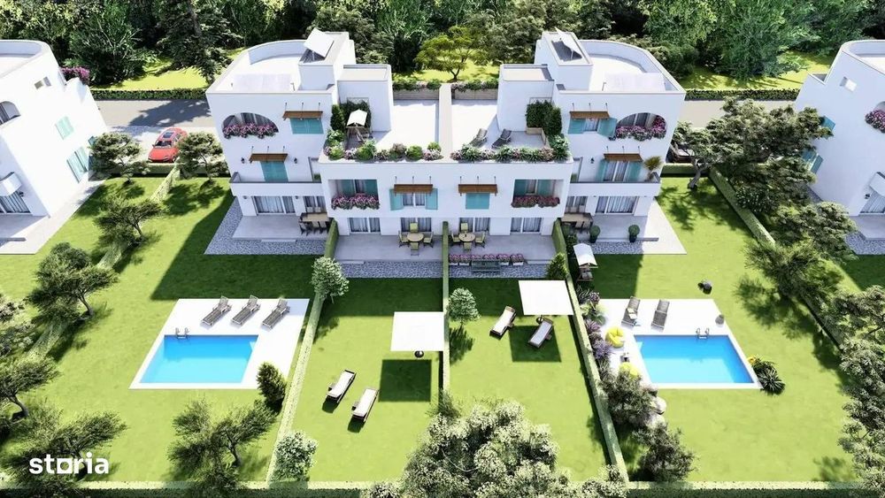 Arhitectura Mediteraneana Casa 4 Camere LUX 155 mp - Curte 250 MP