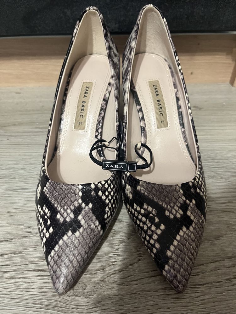 Pantofi Zara, piele naturală, 37