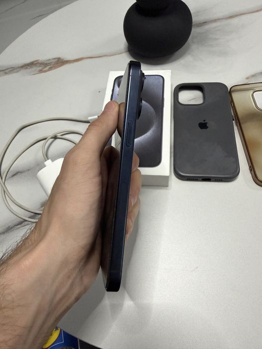 Iphone 15 Pro Max 256gb Albastru titanium full box 10/10