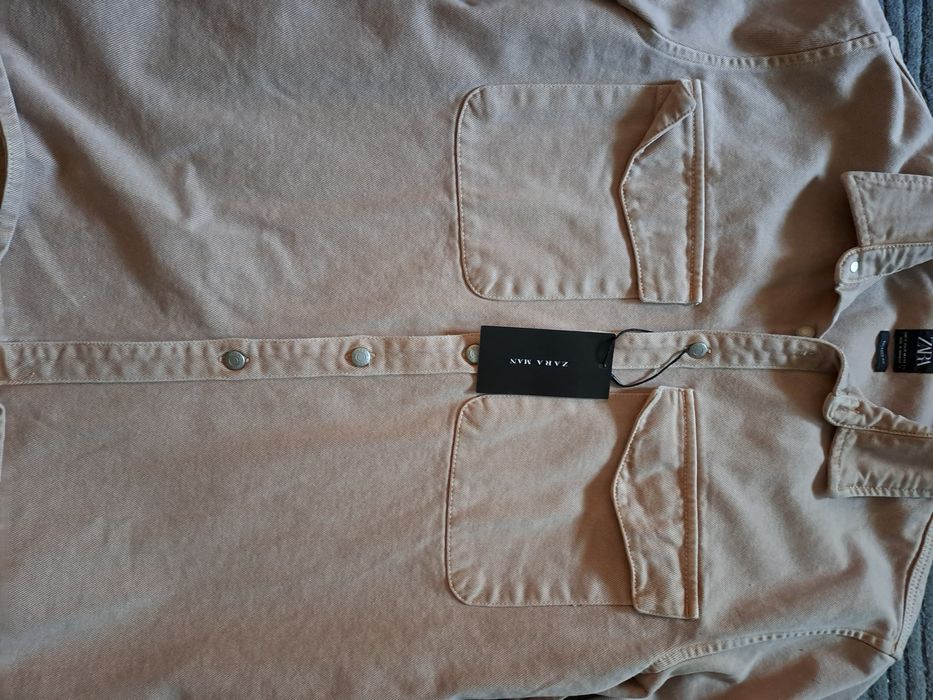 Jacheta de blugi stil camasa,roz prafuit,XL,midel Dsquared