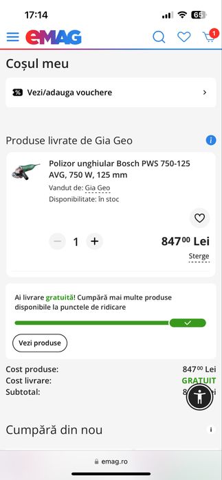 Flex Bosch AVG 750 W 125 mm Polizor unghiular
