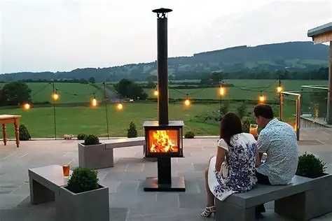 Semineu de exterior pe lemne-Outdoor 4D-tunel pentru terasa si gradina