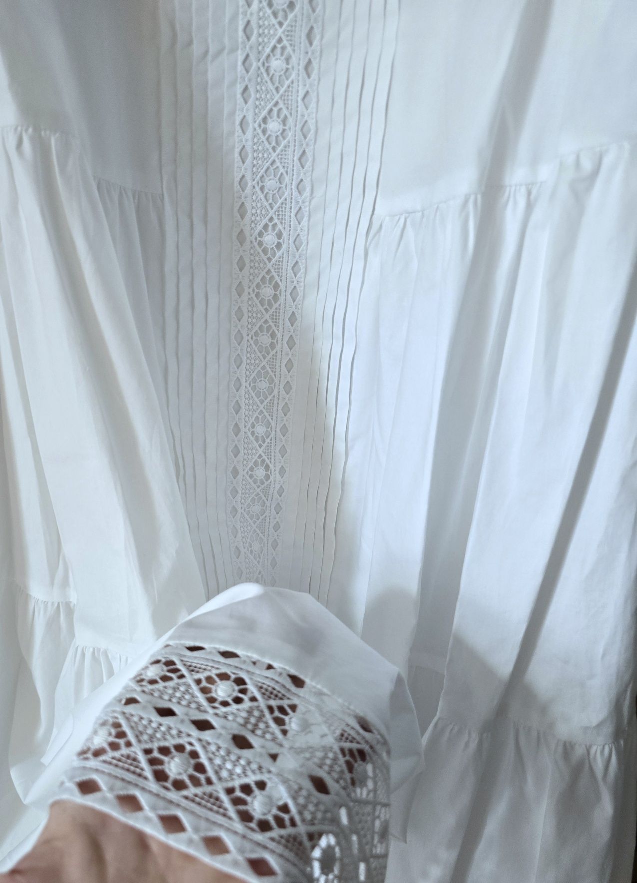 Бяла памучна рокля Twinset с дантела,размери 42 S/M,44/M/L,50/ХЛ,нова!