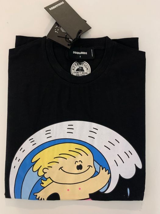 Нови с етикети мъжки тениски в черно и в бяло Dsquared D2