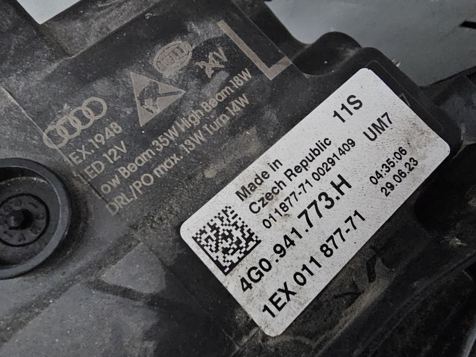 Far stanga led Audi A6 4G Facelift dupa 2014 cod 4G0941773H