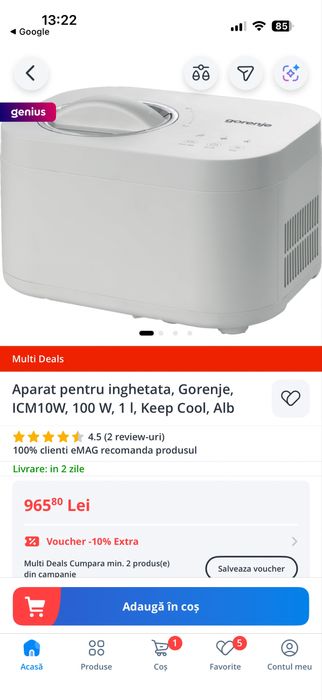 Aparat inghetata gorenje