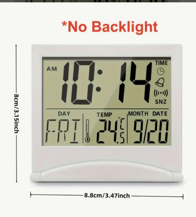 Часы электронные настольные: календарь, будильник, термометр