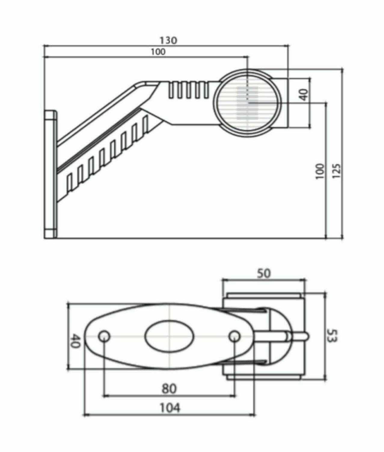 К-т Рогчета Гумени Странични Маркери Габаритни Светлини Камион 24V-12V