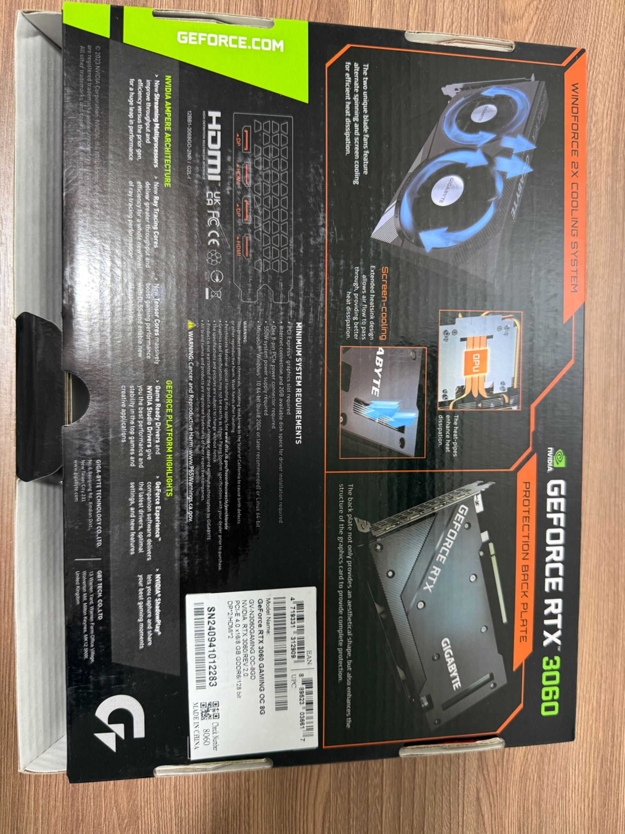 Gygabyte rtx 3060 8gb