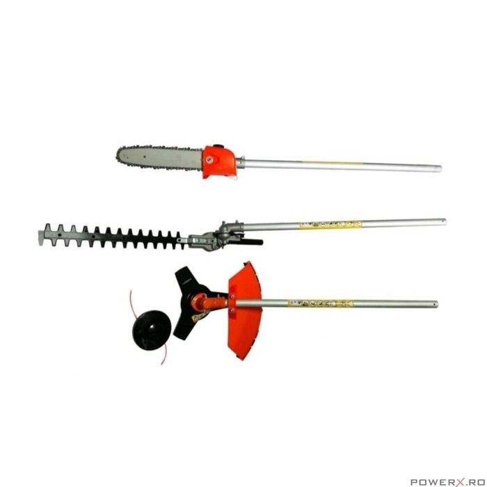 Motocoasa multifunctionala 4in1, fir, disc, cap drujba, cap gard viu,