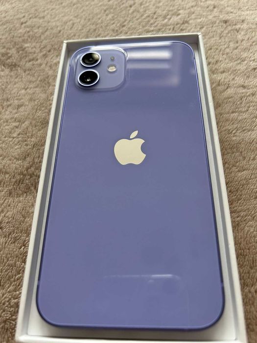 Продавам iPhone 12, 128GB, цвят лилав - без забележки