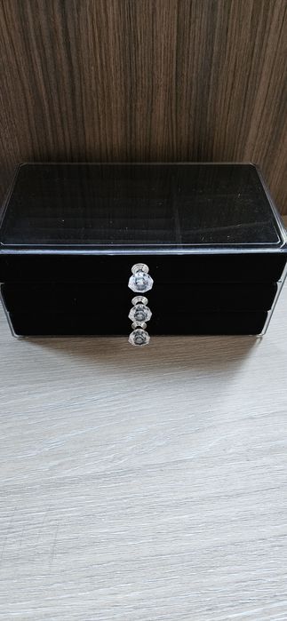 Organizator caseta cutie bijuterii aur argint inel cercei brățară