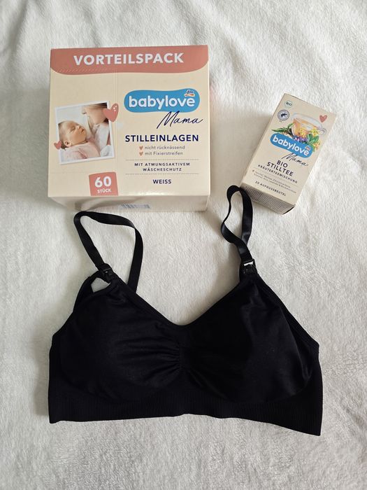Сутиен за кърмене + подложки и чай за кърмачки