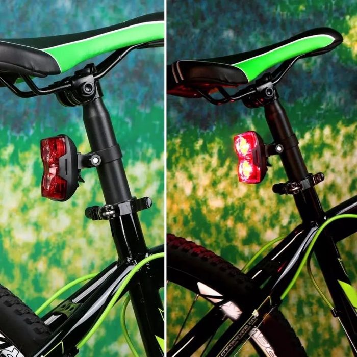 Raypal stop bicicleta super luminos 2 led baterii AAA