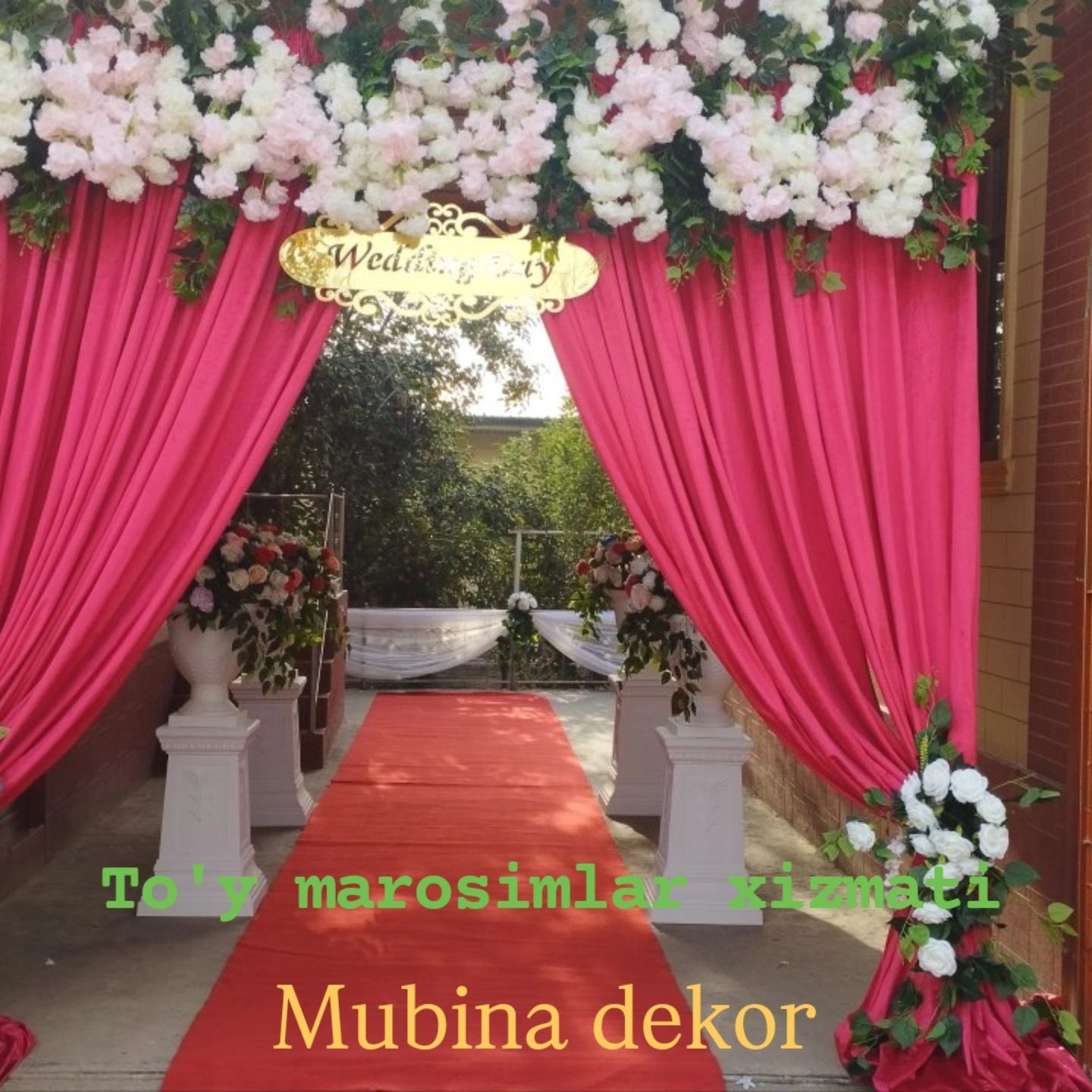 Mubina dekor  To'y va marosimlar uchun bezaklar xizmati