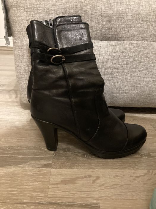 Черни кожени боти,номер 39,от естествена кожа
