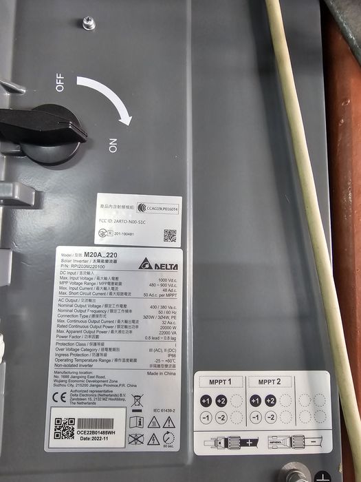 Инвертор Delta 20 kw трифазен налични 2 броя