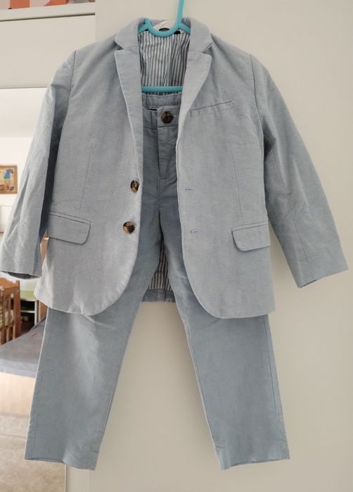 Costum h&m 110 albastru 4-5 ani copii