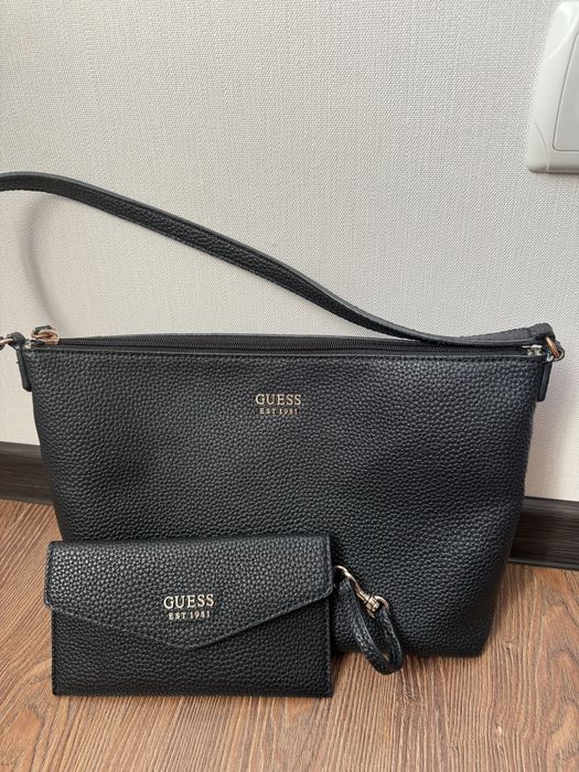 Сумка Guess с кошельком черная