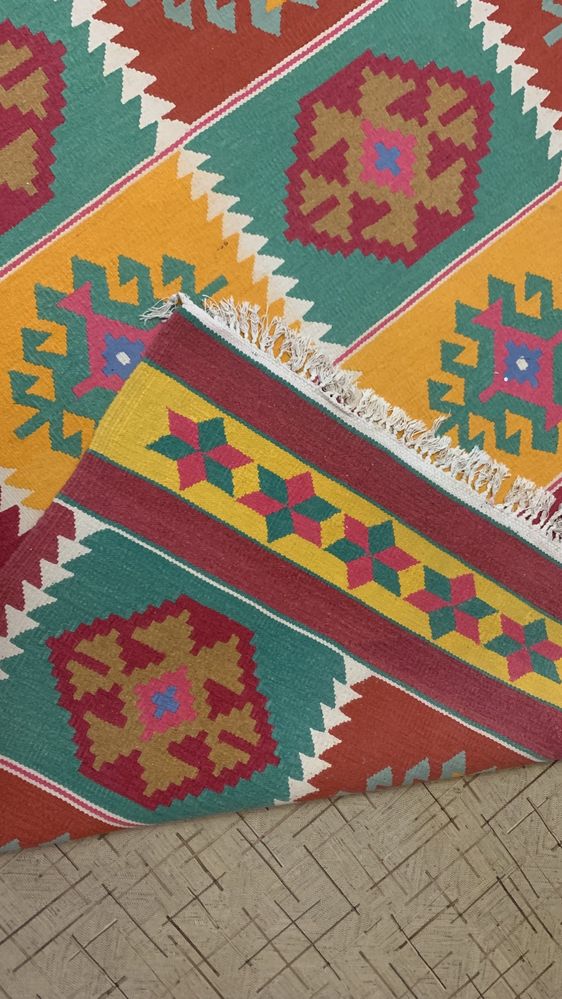 Vintage carpet Ковёр плетённый ручной работы