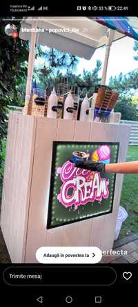Decorațiune baloane ice cream bar cabina foto platforma 360