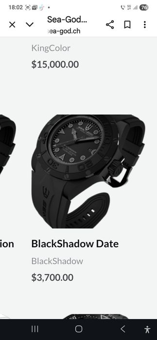 Ceas Seagod BlackShadow Date Automatic pentru diving