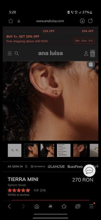 Cercei de argint Ana Luisa