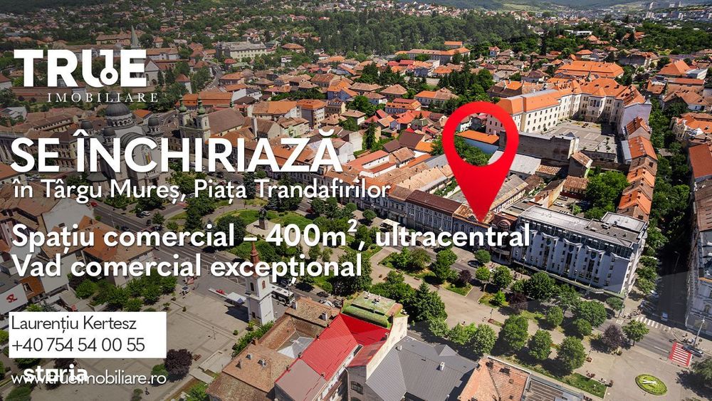 Spațiu comercial 400m² utili, ultracentral Târgu Mureș!
