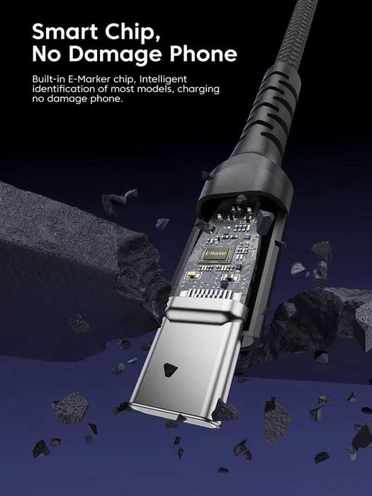 Кабел за бързо зареждане PD3.1 7A Cable USB-C 240/120W Type-C до USB-C