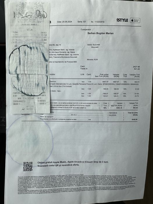 Iphone 15 Pro 256gb 90% baterie (factura si garantie)