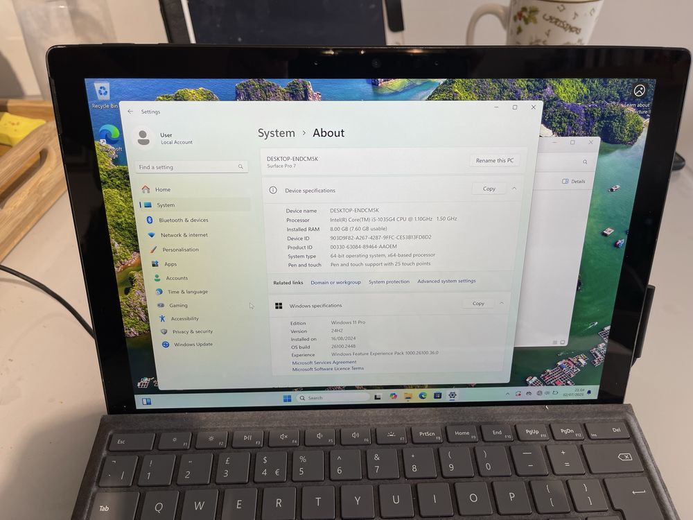 Surface 7 pro  256гб 8гб рам с клавиатура