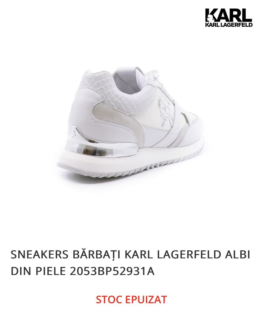 Adidași barbati Karl Lagerfeld Albi