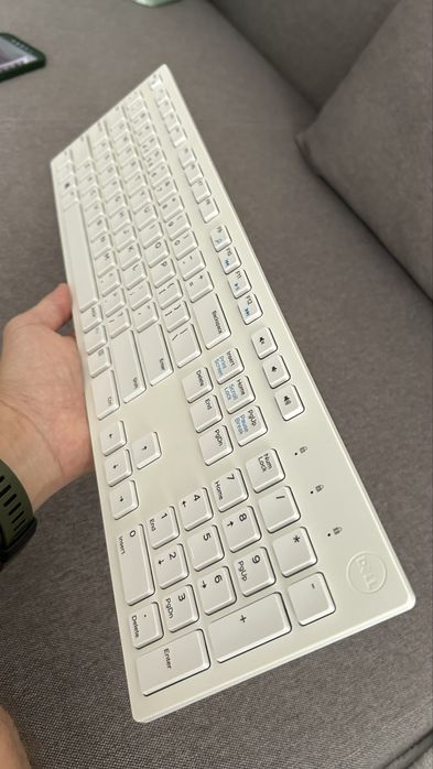 Kit Tastatura + Mouse Wireless Dell KM636, Alb