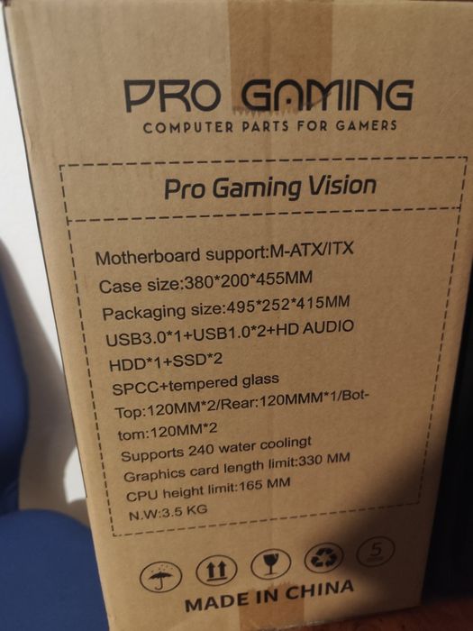 Carcasa PRO GAMING VISION BLACK + Sursă 650w
