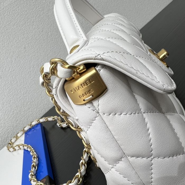 Geanta Chanel 22cm alb, tip Premium