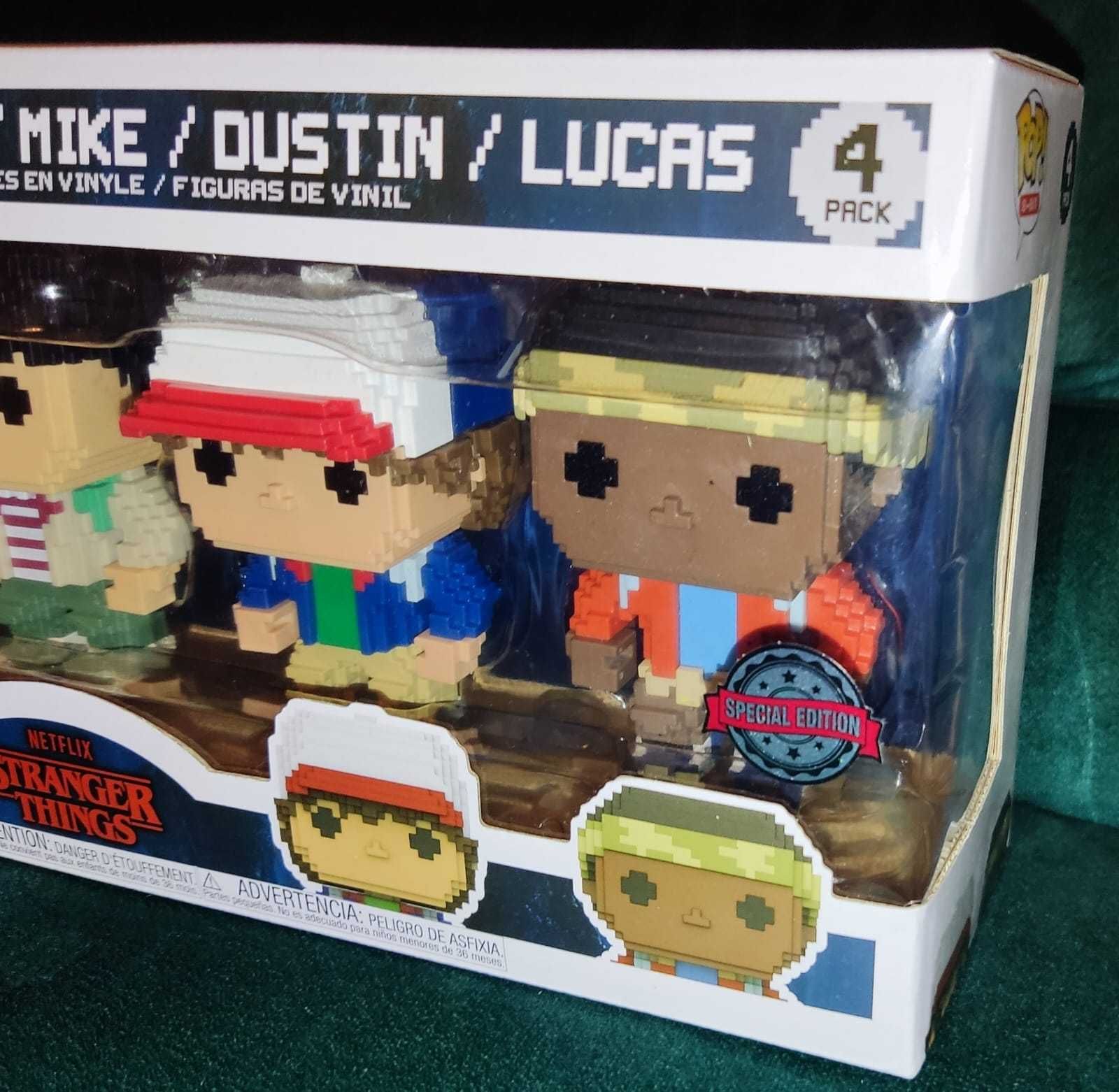 SET 4 Figurine STRANGER THINGS: Eleven with Eggos, Mike, Dustin, Lucas