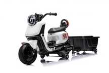 Scuter electric cu remorca, telecomanda Kinderauto BJBTK3 2x 35W White