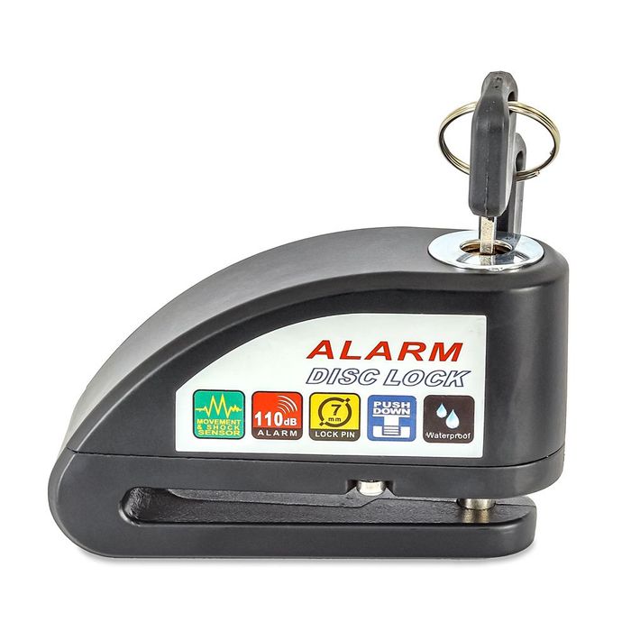 Lacat antifurt,blocare disc, alarma 110dB, ZocoMoto,Impermeabil,Negru