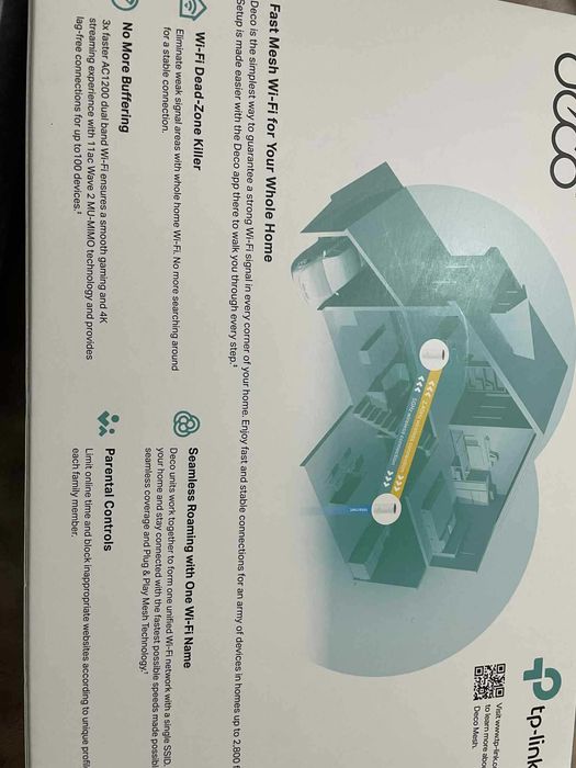 2x Бройки MESH TP-LINK DECO E4 AC1200