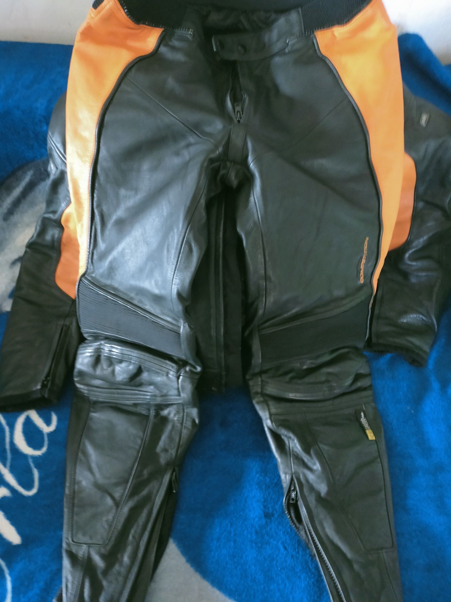 Geaca si pantaloni moto piele "Polo"