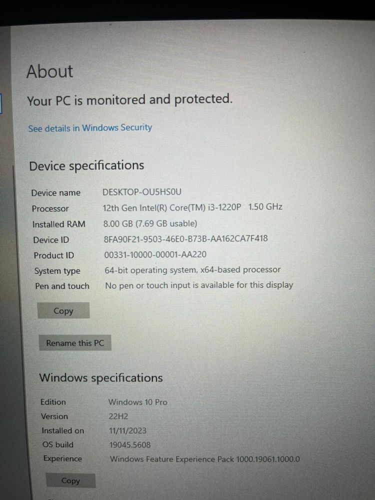 Asus vivobook 15 + windows