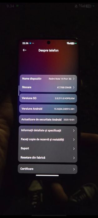 Vând Xiaomi redmi note 14 pro+5g