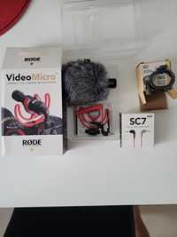 Microfon Rode VideoMicro, cablu SC7, mount ghimbal
