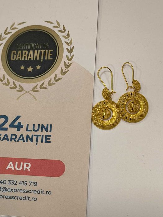 Cercei aur 21k 7,45g (b.44368 AG24) - Garantie 2 ani!