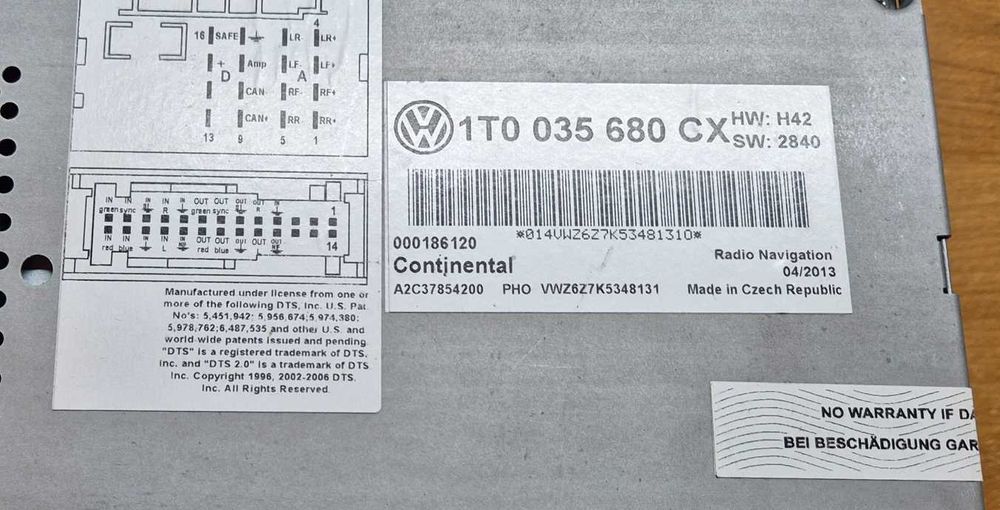 Мултимедия Радио Навигация за VW Тигуан  RNS-510 Оригинална