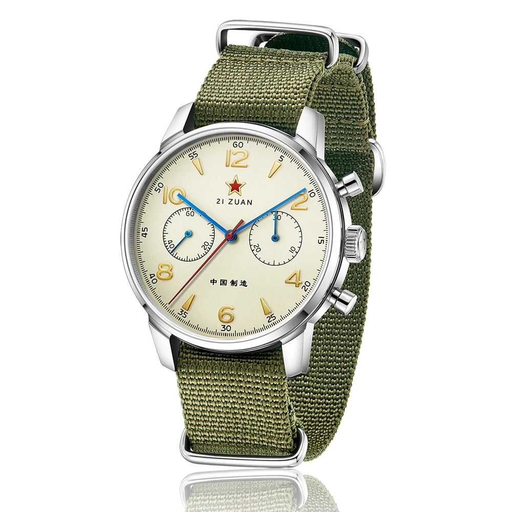 Ceas 40 mm Pilot 1963 Chronograf Safir Seagull ST1901