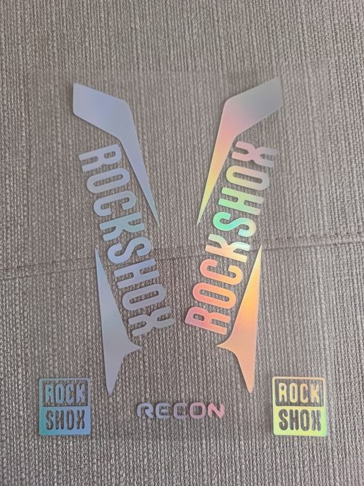 Stikere furcă bicicleta ROCKSHOX RECON reflectorizante silver Downhill